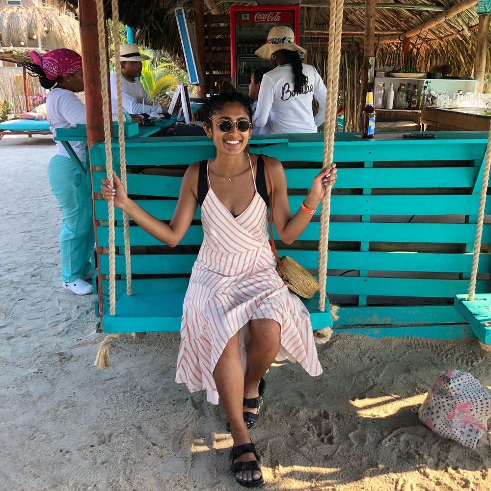 Summer striped  maxi dress